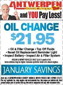 $21.95 Oil Change at Antwerpen Nissan Security Service in Baltimore, MD