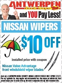 Wiper Blades Sale! at Antwerpen Nissan Security Service in Baltimore, MD